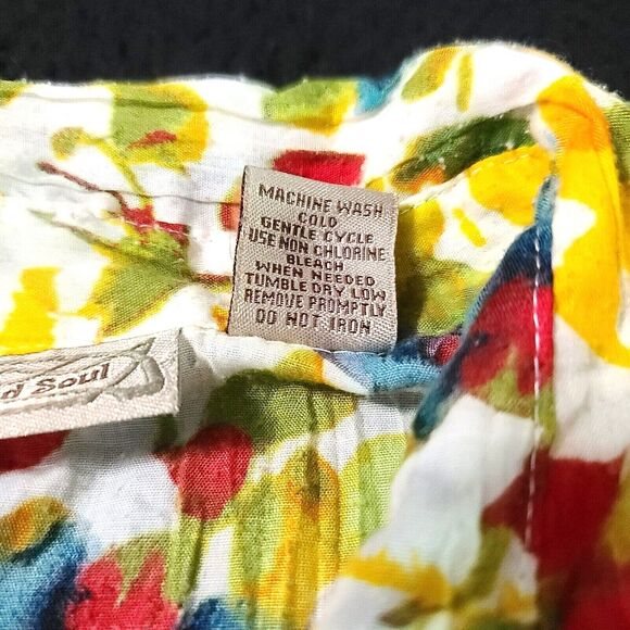 Art And Soul Womens Button Up Blouse Multi-Color Size Small 100% Polyester - Picture 8 of 12